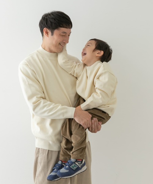 URBAN RESEARCH DOORS（アーバンリサーチドアーズ）の「『親子リンク』『UR TECH 200日ニット』プルオーバー(KIDS)（ニット/セーター・キッズ・オフホワイト/ブルー・105/120/135）」の4枚目の写真