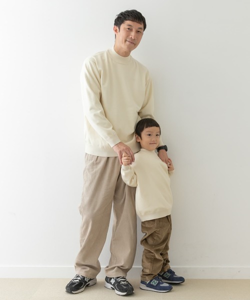URBAN RESEARCH DOORS（アーバンリサーチドアーズ）の「『親子リンク』『UR TECH 200日ニット』プルオーバー(KIDS)（ニット/セーター・キッズ・オフホワイト/ブルー・105/120/135）」の5枚目の写真