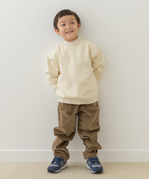 URBAN RESEARCH DOORS（アーバンリサーチドアーズ）の「『親子リンク』『UR TECH 200日ニット』プルオーバー(KIDS)（ニット/セーター・キッズ・オフホワイト/ブルー・105/120/135）」の6枚目の写真