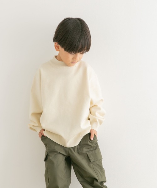 URBAN RESEARCH DOORS（アーバンリサーチドアーズ）の「『親子リンク』『UR TECH 200日ニット』プルオーバー(KIDS)（ニット/セーター・キッズ・オフホワイト/ブルー・105/120/135）」の20枚目の写真