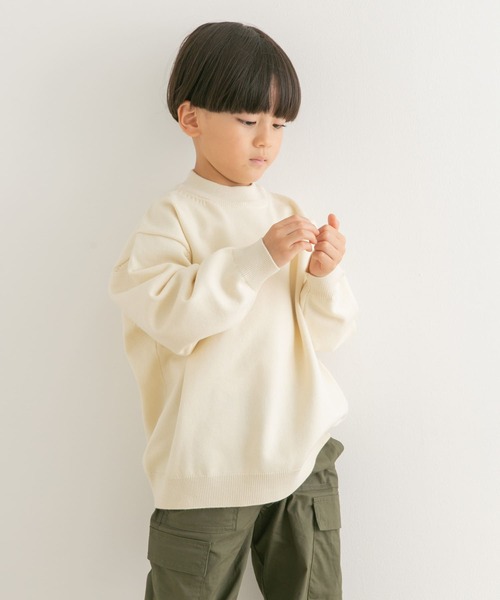 URBAN RESEARCH DOORS（アーバンリサーチドアーズ）の「『親子リンク』『UR TECH 200日ニット』プルオーバー(KIDS)（ニット/セーター・キッズ・オフホワイト/ブルー・105/120/135）」の21枚目の写真