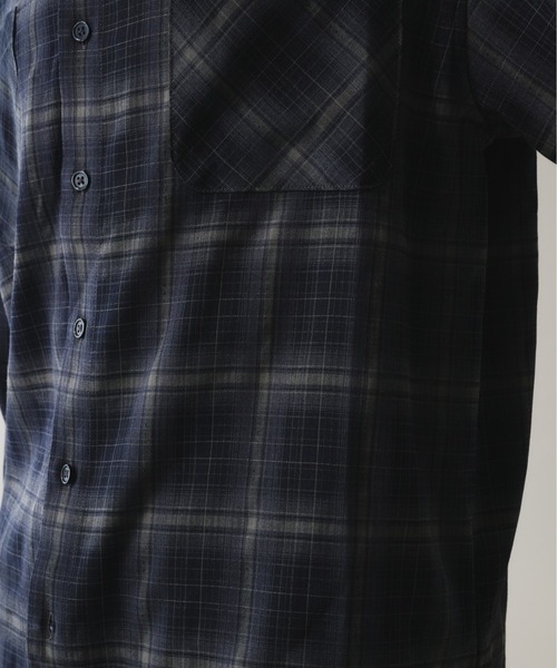 Adoon plain（アドーンプレーン）の「PISS NAME CHECK LONG SHIRT ／ピスネームチェックロングシャツ（シャツ/ブラウス・メンズ・ブラック系/ブラウン系・MEDIUM/LARGE）」の21枚目の写真