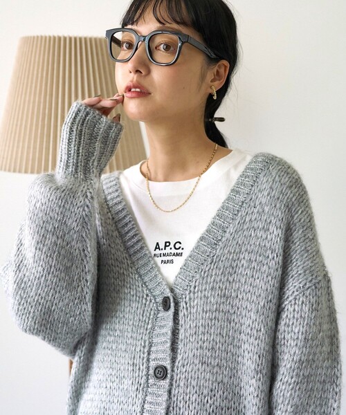 セール】ラメ ローゲージ 2WAYカーディガン/ラメニット（ニット