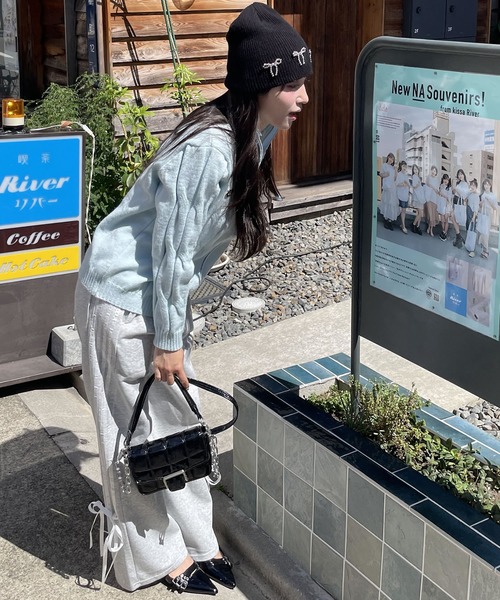 セール】メタルワンポイントハイネックニットジップアップ（ニット