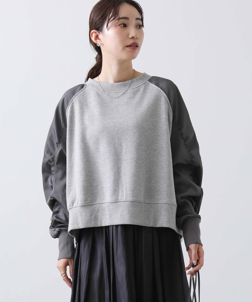 Gready Brilliant(グレディブリリアン)の「異素材配色ラグランカットソー(Tシャツ/カットソー・レディース・トップグレー/ブラック系・38)」の17枚目の写真