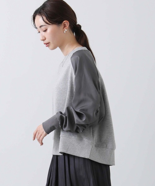 Gready Brilliant(グレディブリリアン)の「異素材配色ラグランカットソー(Tシャツ/カットソー・レディース・トップグレー/ブラック系・38)」の18枚目の写真