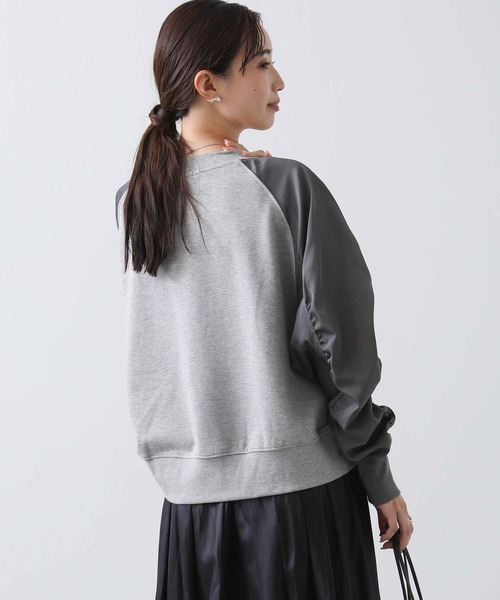 Gready Brilliant(グレディブリリアン)の「異素材配色ラグランカットソー(Tシャツ/カットソー・レディース・トップグレー/ブラック系・38)」の19枚目の写真