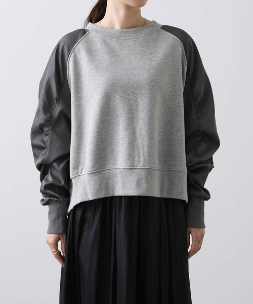 Gready Brilliant(グレディブリリアン)の「異素材配色ラグランカットソー(Tシャツ/カットソー・レディース・トップグレー/ブラック系・38)」の22枚目の写真