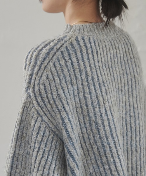 hunch（ハンチ）の「【WEB限定/別注】ジャガードショートニット（ニット/セーター・レディース・ブルー系その他/グレー系その他/ピンク系その他・FREE）」の6枚目の写真