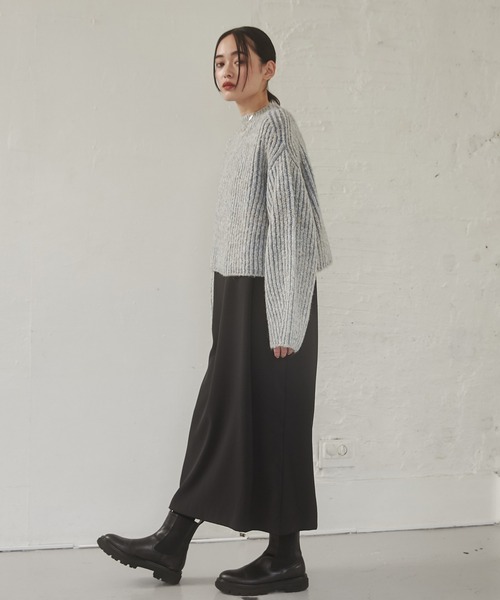 hunch（ハンチ）の「【WEB限定/別注】ジャガードショートニット（ニット/セーター・レディース・ブルー系その他/グレー系その他/ピンク系その他・FREE）」の8枚目の写真