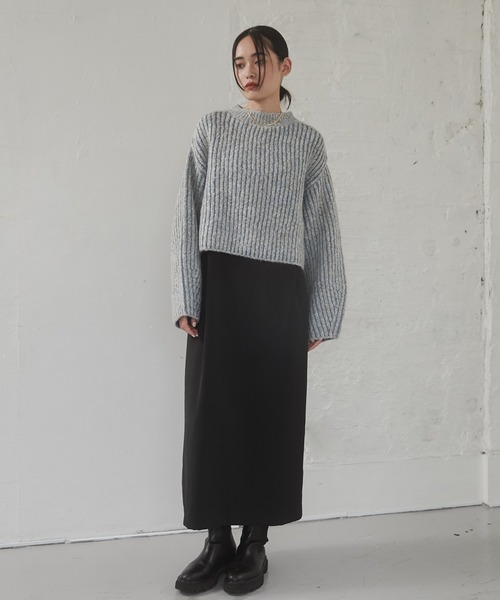 hunch（ハンチ）の「【WEB限定/別注】ジャガードショートニット（ニット/セーター・レディース・ブルー系その他/グレー系その他/ピンク系その他・FREE）」の9枚目の写真