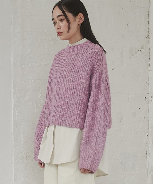 hunch（ハンチ）の「【WEB限定/別注】ジャガードショートニット（ニット/セーター・レディース・ブルー系その他/グレー系その他/ピンク系その他・FREE）」の11枚目の写真