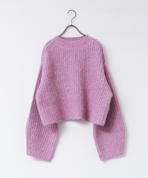 hunch（ハンチ）の「【WEB限定/別注】ジャガードショートニット（ニット/セーター・レディース・ブルー系その他/グレー系その他/ピンク系その他・FREE）」の15枚目の写真