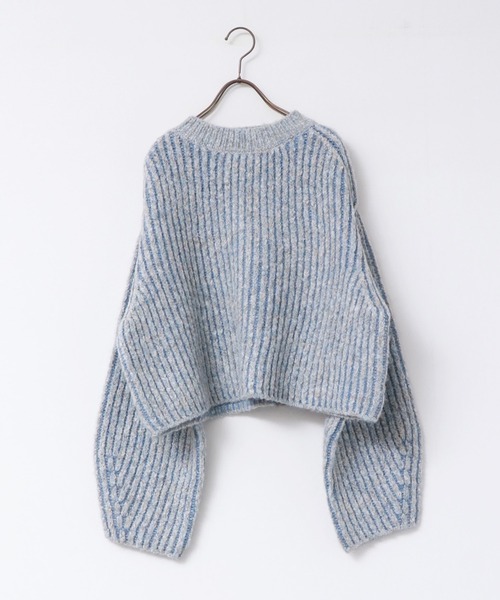 hunch（ハンチ）の「【WEB限定/別注】ジャガードショートニット（ニット/セーター・レディース・ブルー系その他/グレー系その他/ピンク系その他・FREE）」の16枚目の写真