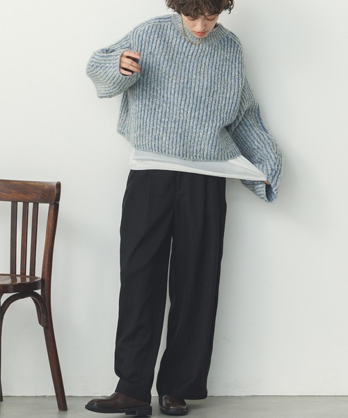 hunch（ハンチ）の「【WEB限定/別注】ジャガードショートニット（ニット/セーター・レディース・ブルー系その他/グレー系その他/ピンク系その他・FREE）」の20枚目の写真