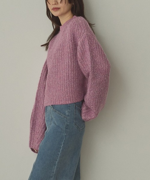 hunch（ハンチ）の「【WEB限定/別注】ジャガードショートニット（ニット/セーター・レディース・ブルー系その他/グレー系その他/ピンク系その他・FREE）」の21枚目の写真