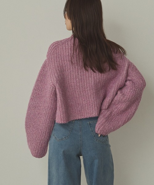 hunch（ハンチ）の「【WEB限定/別注】ジャガードショートニット（ニット/セーター・レディース・ブルー系その他/グレー系その他/ピンク系その他・FREE）」の22枚目の写真