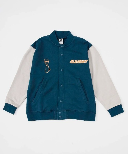 【セール】ELEMENT キッズ STADIUM YOUTH スウェットジャケット 【2024年秋冬モデル】/エレメントキッズバックプリントスタジャン風スウェット（スウェット）｜ELEMENT（エレメント）