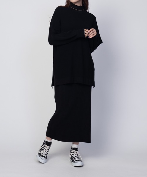 HusHusH（ハッシュアッシュ）の「HusHusH リブナロースカート（スカート・レディース・チャコールグレー/ブラック・M/L）」の8枚目の写真