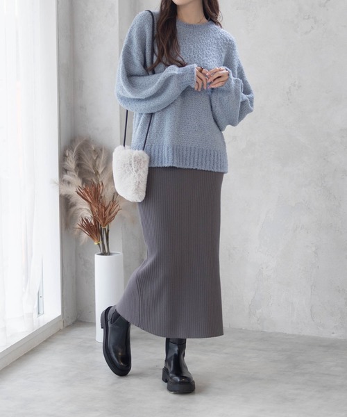 HusHusH（ハッシュアッシュ）の「HusHusH リブナロースカート（スカート・レディース・チャコールグレー/ブラック・M/L）」の11枚目の写真