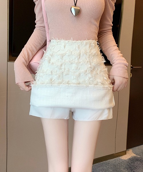 frunco（フランコ）の「フリンジ台形ミニスカート（スカート・レディース・ブラック/ホワイト/ピンク・MEDIUM）」の10枚目の写真