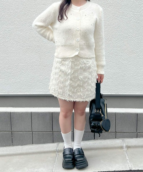 frunco（フランコ）の「フリンジ台形ミニスカート（スカート・レディース・ブラック/ホワイト/ピンク・MEDIUM）」の18枚目の写真