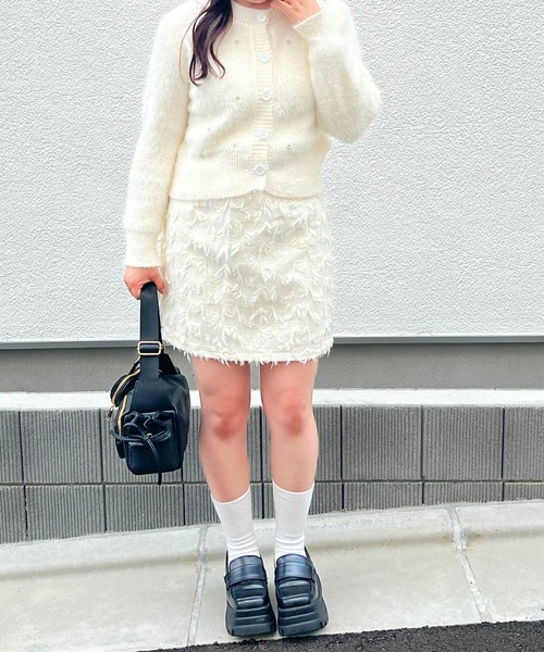 frunco（フランコ）の「フリンジ台形ミニスカート（スカート・レディース・ブラック/ホワイト/ピンク・MEDIUM）」の20枚目の写真
