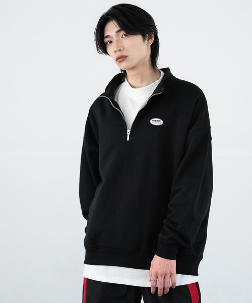 SIDEWAY STANCE(サイドウェイスタンス)の「【SIDEWAY STANCE】刺しゅう スウェット ハーフジップトレーナー(スウェット・メンズ・ブラック/ライトグレー系1/ネイビー系/ネイビー系1/ブラック系1/ライトグレー系/ライトグレー/ブラック系/ネイビー・LARGE/MEDIUM/SMALL/X-LARGE)」の20枚目の写真