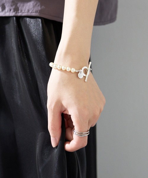 PHILIPPE AUDIBERT(フィリップ オーディベール)の「【PHILIPPE AUDIBERT】別注パール×チェーンブレスレット BRS6548AR(ブレスレット・レディース・シルバー・FREE)」の5枚目の写真
