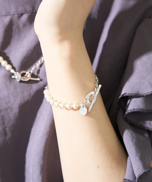 PHILIPPE AUDIBERT(フィリップ オーディベール)の「【PHILIPPE AUDIBERT】別注パール×チェーンブレスレット BRS6548AR(ブレスレット・レディース・シルバー・FREE)」の9枚目の写真