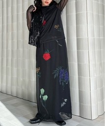 Ameri | AMANDA SHEER SET DRESS(ワンピース)