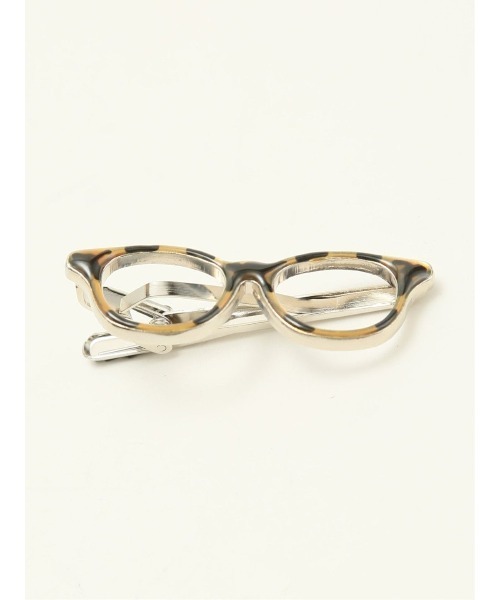 Alexander Julian（アレキサンダージュリアン）の「アレキサンダージュリアン シルク混 ネクタイ＆タイバーセット 眼鏡ストライプ（ネクタイ・メンズ・ネイビー・FREE）」の6枚目の写真