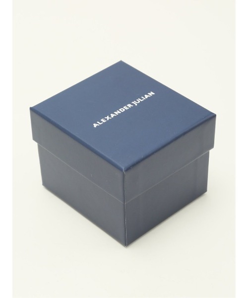 Alexander Julian（アレキサンダージュリアン）の「アレキサンダージュリアン シルク混 ネクタイ＆タイバーセット 眼鏡ストライプ（ネクタイ・メンズ・ネイビー・FREE）」の7枚目の写真