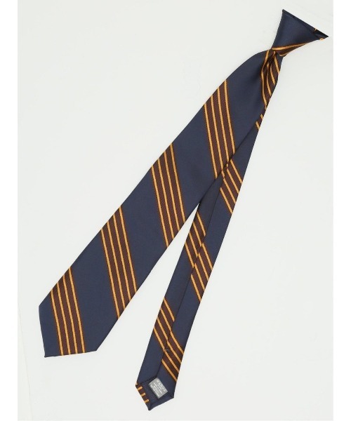 Alexander Julian（アレキサンダージュリアン）の「アレキサンダージュリアン シルク混 ネクタイ＆タイバーセット 眼鏡ストライプ（ネクタイ・メンズ・ネイビー・FREE）」の12枚目の写真