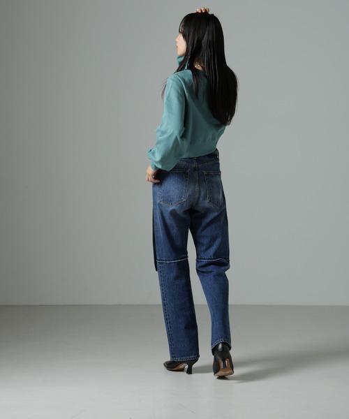 NANO universe（ナノユニバース）の「ショートスウェットプルオーバー（スウェット・レディース・グリーン/ベージュ/チャコール・FREE）」の17枚目の写真