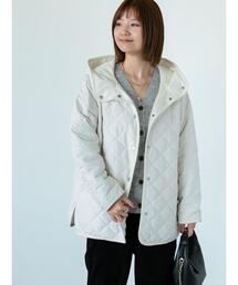 Lugnoncure | フード付キルトミドルコート(その他アウター)