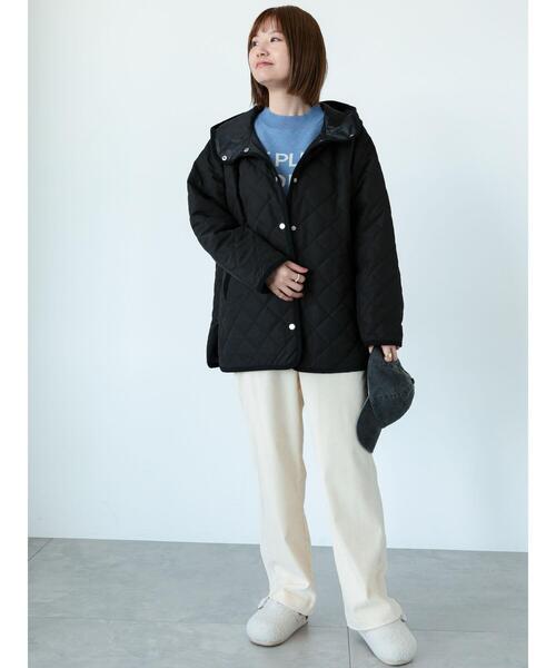 Lugnoncure（ルノンキュール）の「フード付キルトミドルコート（その他アウター・レディース・カーキ/ブラック/オフホワイト/ネイビー・F）」の6枚目の写真