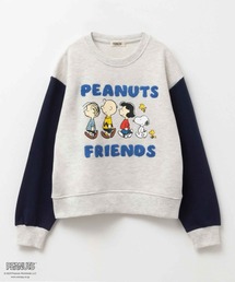 PEANUTS スヌーピー 袖配色 トレーナー