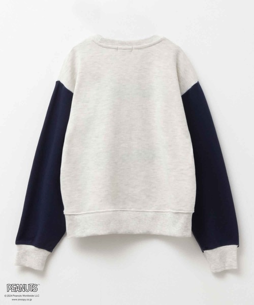 PEANUTS（ピーナッツ）の「PEANUTS スヌーピー 袖配色 トレーナー（スウェット・キッズ・オートミール・110/120/130/140/150）」の2枚目の写真