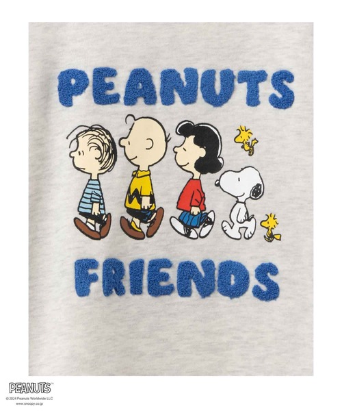 PEANUTS（ピーナッツ）の「PEANUTS スヌーピー 袖配色 トレーナー（スウェット・キッズ・オートミール・110/120/130/140/150）」の3枚目の写真