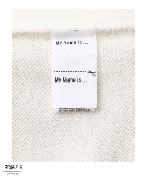 PEANUTS（ピーナッツ）の「PEANUTS スヌーピー 袖配色 トレーナー（スウェット・キッズ・オートミール・110/120/130/140/150）」の4枚目の写真