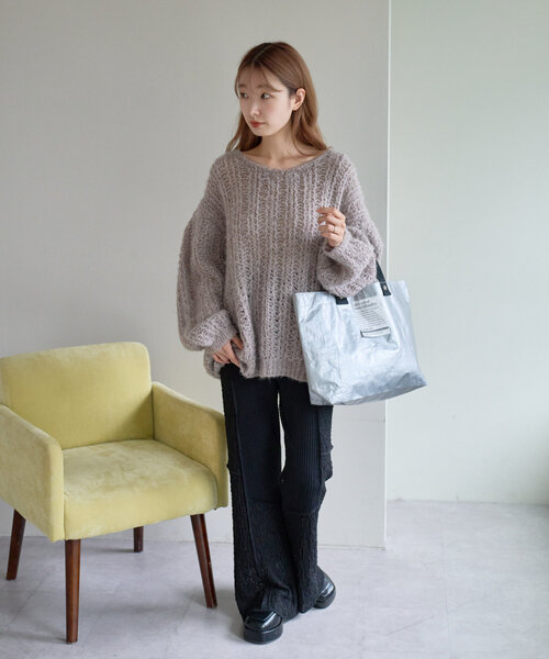 Kastane（カスタネ）の「パッチワークレギンス（その他パンツ・レディース・ブラック/アイボリー・FREE）」の10枚目の写真