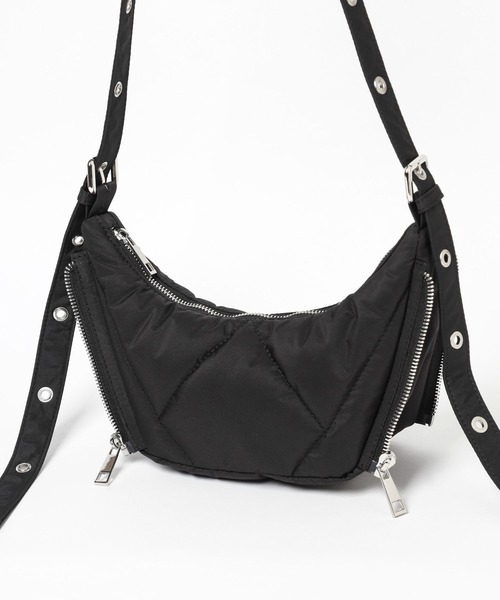 HARE(ハレ)の「パテッドナイロンBAG(HARE)(ショルダーバッグ・メンズ・ブラック・FREE)」の8枚目の写真