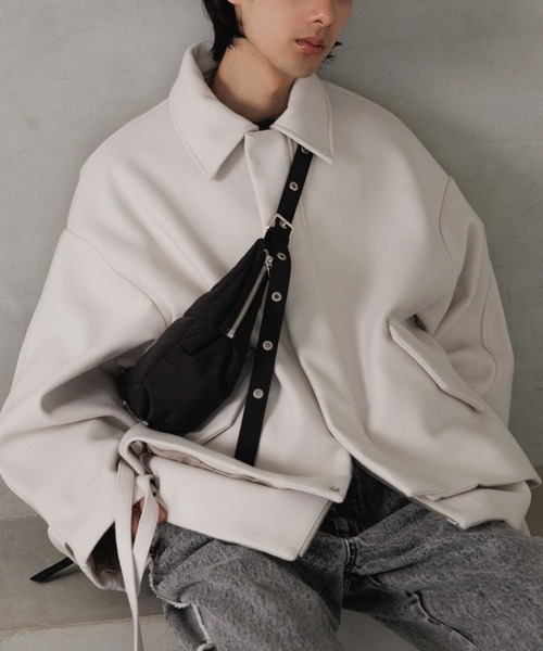 HARE(ハレ)の「パテッドナイロンBAG(HARE)(ショルダーバッグ・メンズ・ブラック・FREE)」の16枚目の写真