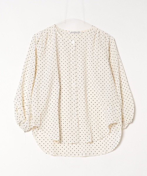 Asterellivi(アステレリビ)の「主役級ドットブラウス(シャツ/ブラウス・レディース・ベージュ/ブラック・M/L)」の9枚目の写真