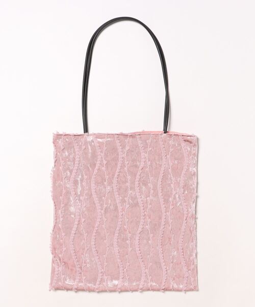 aimoha（アイモハ）の「レース刺繍ポケットトートバッグ（トートバッグ・レディース・ピンク系その他/ベージュ/ピンク系その他2/グリーン・FREE）」の5枚目の写真