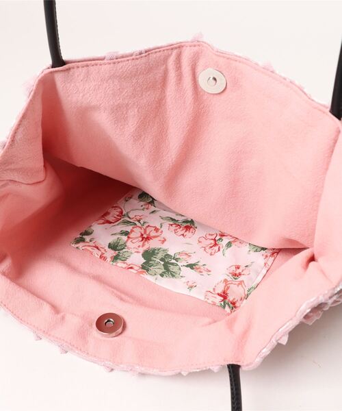 aimoha（アイモハ）の「レース刺繍ポケットトートバッグ（トートバッグ・レディース・ピンク系その他/ベージュ/ピンク系その他2/グリーン・FREE）」の7枚目の写真