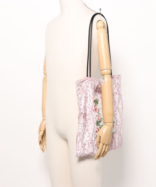 aimoha（アイモハ）の「レース刺繍ポケットトートバッグ（トートバッグ・レディース・ピンク系その他/ベージュ/ピンク系その他2/グリーン・FREE）」の8枚目の写真