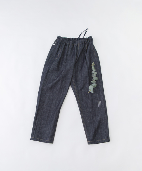 【セール】コットンリネンペグトップゆるスリムデニム（デニムパンツ）｜nop de nod（ノップドゥノッド）