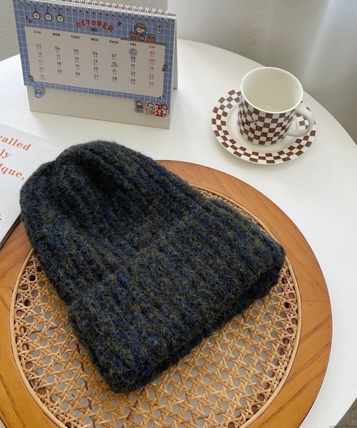 TONE SELECT GOODS(トーンセレクトグッズ)の「pur chouchou/カラー ニット帽 P4404(ニットキャップ/ビーニー・レディース・ブラウン/グリーン/ピンク/オレンジ/グレー・FREE)」の4枚目の写真